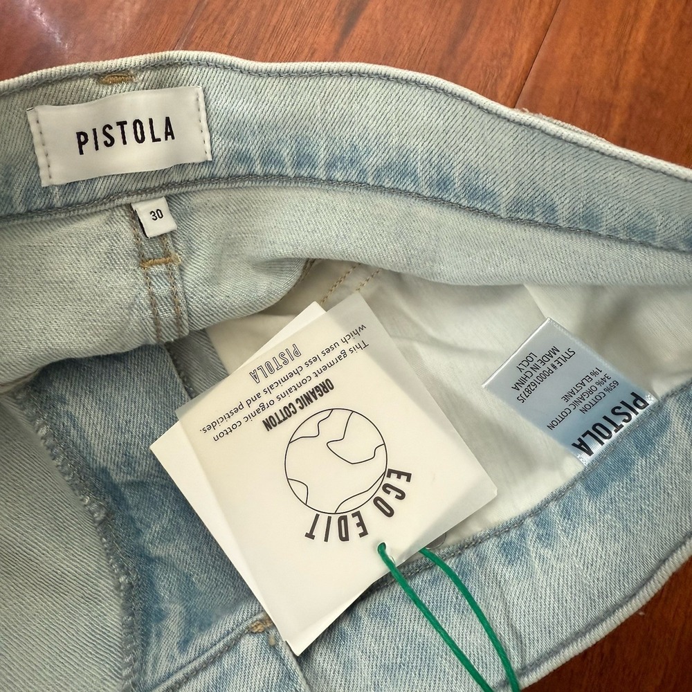 NWT Pistola Alexa High Rise Flare Jeans Denim Women Light Wash Size 30 - Picture 11 of 16